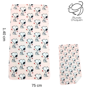 Toalla Snoopy rosada algodon