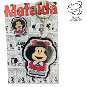 Kit Mafalda (pin-llavero resina)