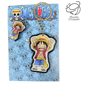 Kit One piece(pin-llavero resina)