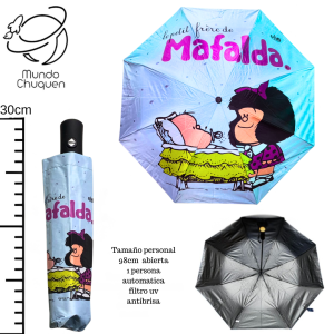 Sombrilla Mafalda Automatica Personal Reforzada