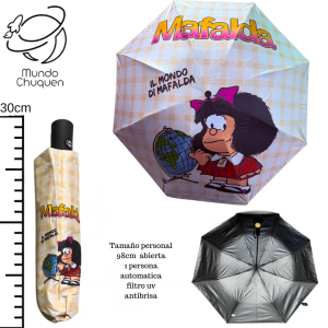 Sombrilla Mafalda Automatica Personal Reforzada