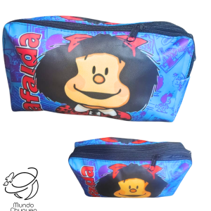 Cartuchera mafalda azul 3 cremalleras