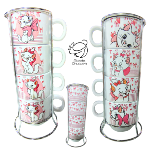 mug Gata marie x 4 apilable