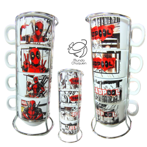 mug Deadpool x 4 apilable