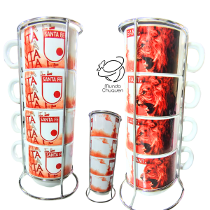 mug Santa fe x 4 apilable