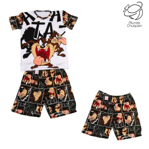 Pijama demonio de Tasmania pantaloneta talla s-m