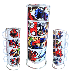 Mug Spiderman x 4 apilable
