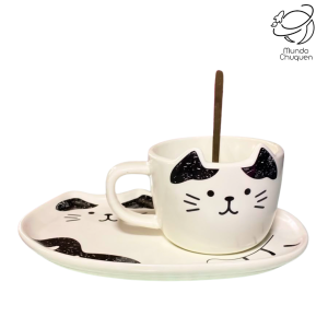 Mug-Plato Gato