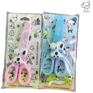 Tijeras Snoopy punta roma