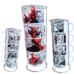 Mug Spiderman x4 Apilable