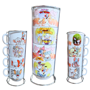 Mug Rick y morty x4 apilable