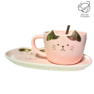 Mug-Plato Gato