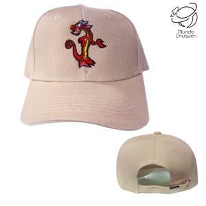 Gorra mushu beige bordada