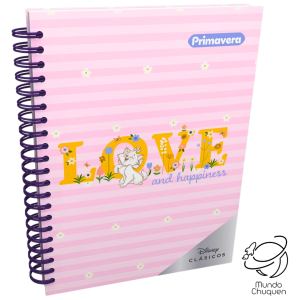 Cuaderno Argollado 5 materias Gata marie