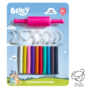 Plastilina x10 colores Bluey