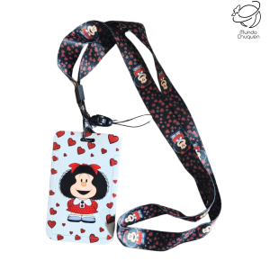 Porta carnet Mafalda corazones