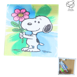 Cuadro gemas Snoopy 20x20 cm