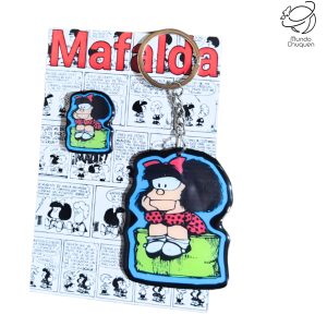 Kit Mafalda (pin y llavero)