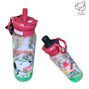 Botilo Snoopy 600 ml tapa roja