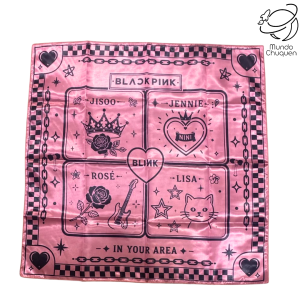 Pañoleta Black pink 70x70