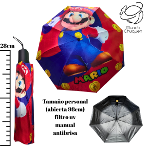 Sombrilla Mario Bross Manual personal filtro uv