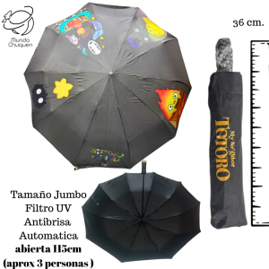 sombrilla jumbo Studio Ghibli automática filtro uv